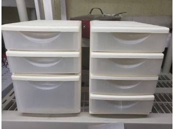 Two Plastic Storage With Drawers