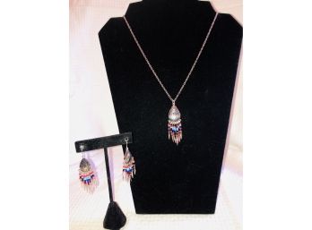Beautiful Southwestern Necklace & Earrings Set