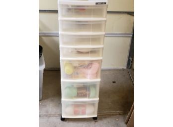 Cabinet With Miscellaneous Craft Supplies Lot#74