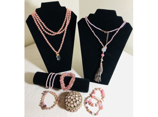 Fashion Jewelry Shades Of Pink Lot#1