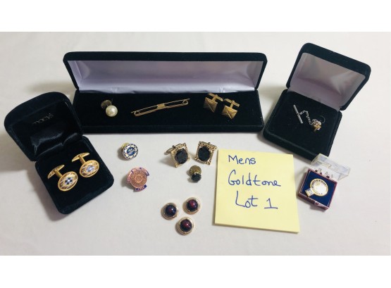 Men's Goldtone Jewelry Collection Lot#1
