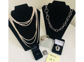 Silvertone Fashion Jewelry Collection Lot#3