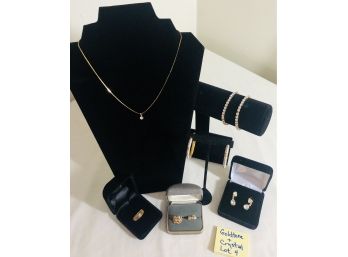 Goldtone & Crystal Jewelry Collection Lot#4