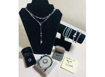 Fashion Jewelry Shades Of Blue & Silver