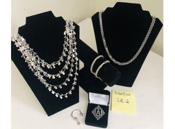 Silvertone Fashion Jewelry Collection Lot#2