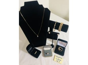 Goldtone & Crystal Fashion Jewelry Collection Lot#3