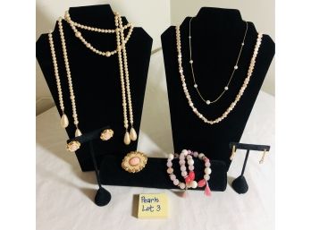 Faux Pearl Fashion Jewelry Lot#3