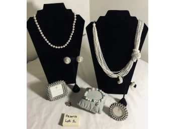 Faux Pearl Fashion Jewelry Lot#1