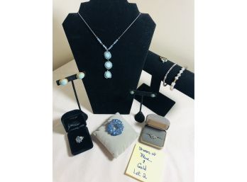 Fashion Jewelry Shades Of Blue & Gold Lot#2