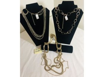 Chico's Goldtone Statement Necklaces - BRAND NEW!