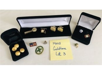Men's Goldtone Jewelry Collection Lot#3