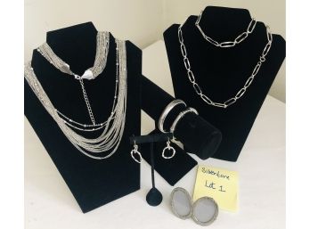 Silvertone Fashion Jewelry Collection Lot#1