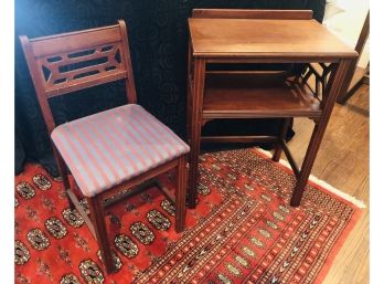 Vintage Telephone Stand & Chair