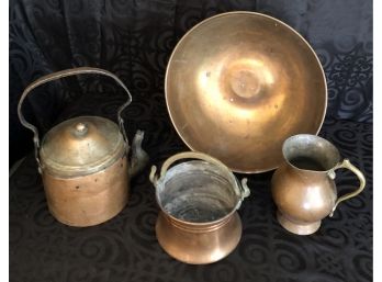 Vintage Copper Bowls & Pots
