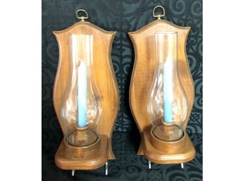 Colonial Style Candle Wall Sconces (Pair)