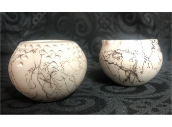 Handcrafted Stoneware Bowls (Signed & Dated)