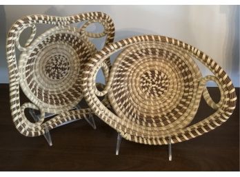 Gorgeous Handcrafted Baskets (Signed & Dated)