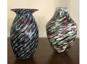 Hand Blown Glass Vessels (Signed)