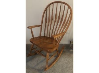 Solid Wood Windsor Style Rocking Chair