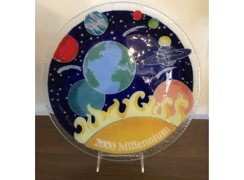 Peggy Karr Rare Glass Millennium Space Plate
