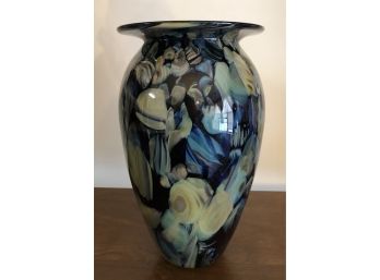 Stunning Hand Blown Glass Vase (Signed)