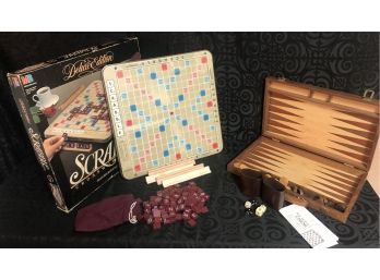 Deluxe Scrabble & Backgammon Set