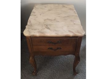 Vintage Marble Top Accent Table
