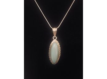 Sterling Silver Chalendony Necklace (16.7 Grams)