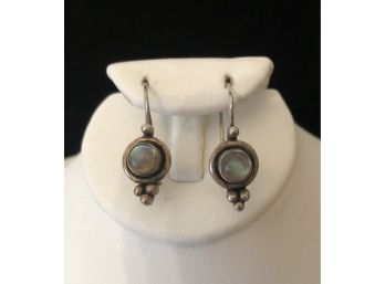 Sterling Silver Semi-Precious Stone Earrings (4.2 Grams)