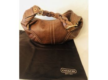 Genuine Coach Leather Hobo Style Handbag