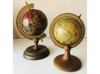 Vintage Collectible Wooden Globes (Hong Kong & Italy)