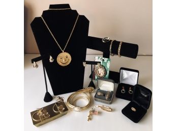 Vintage Goldtone  & Crystal Jewelry Collection