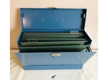 Vintage Locking Metal File Box