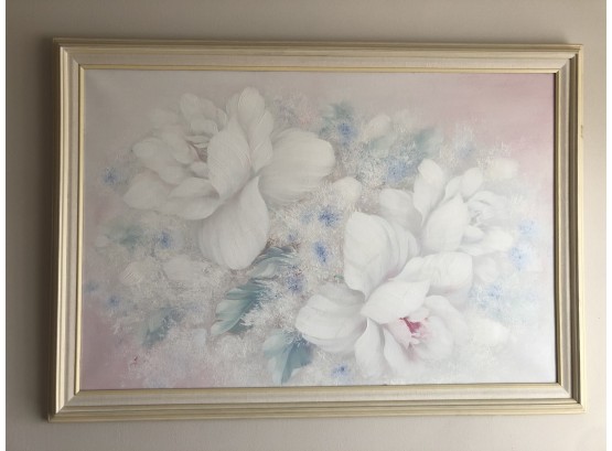 Floral Painting On Canvas (Signed)
