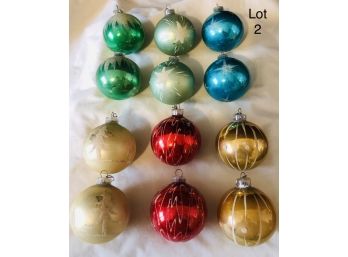 Vintage Mercury Glass Christmas Ornaments Lot 2