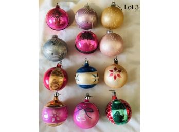 Vintage Mercury Glass Christmas Ornaments Lot 3