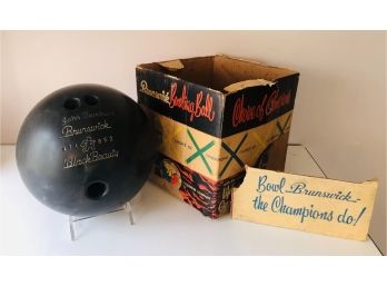 Vintage Brunswick Bowling Ball