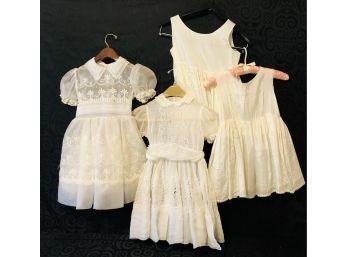 Vintage Baby Girl Dresses (2 Crinolines & 2 Dresses)