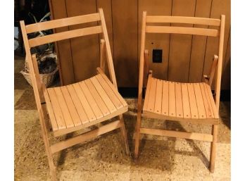 Wooden Folding Chairs Lot 2