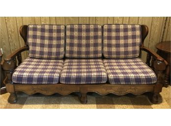 Colonial Style Full Size Sofa Lot 2