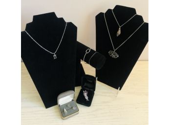 Ladies Silvertone Fashion Jewelry Collection
