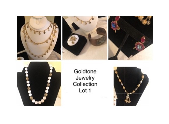 Vintage Goldtone Jewelry Collection Lot 1