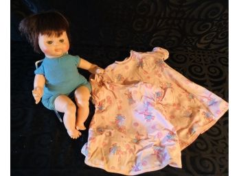 Vintage Wind Up Musical Moving Baby Doll