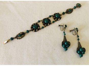 Antique Bracelet & Earrings Set