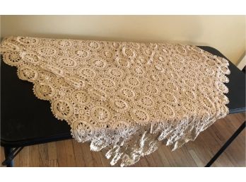 Vintage Hand Knitted Tablecloth