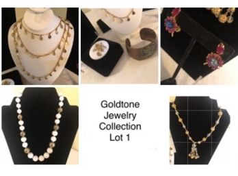 Vintage Goldtone Jewelry Collection Lot 1