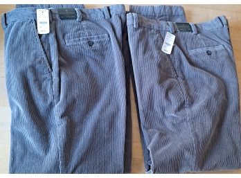 Two NEW WIth Tags Corduroy Pants - Size 34/30