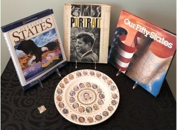 American Presidents & States Books & Plate