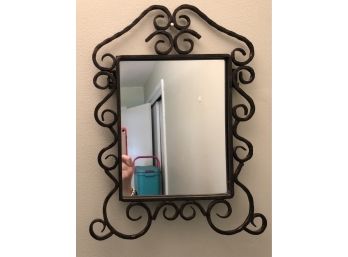 Solid Iron Scroll Accent Mirror