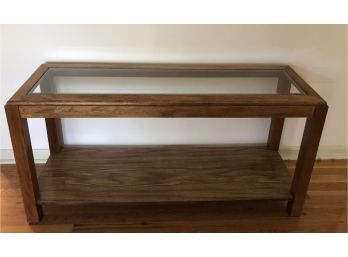 Glass Inlay Console Table
